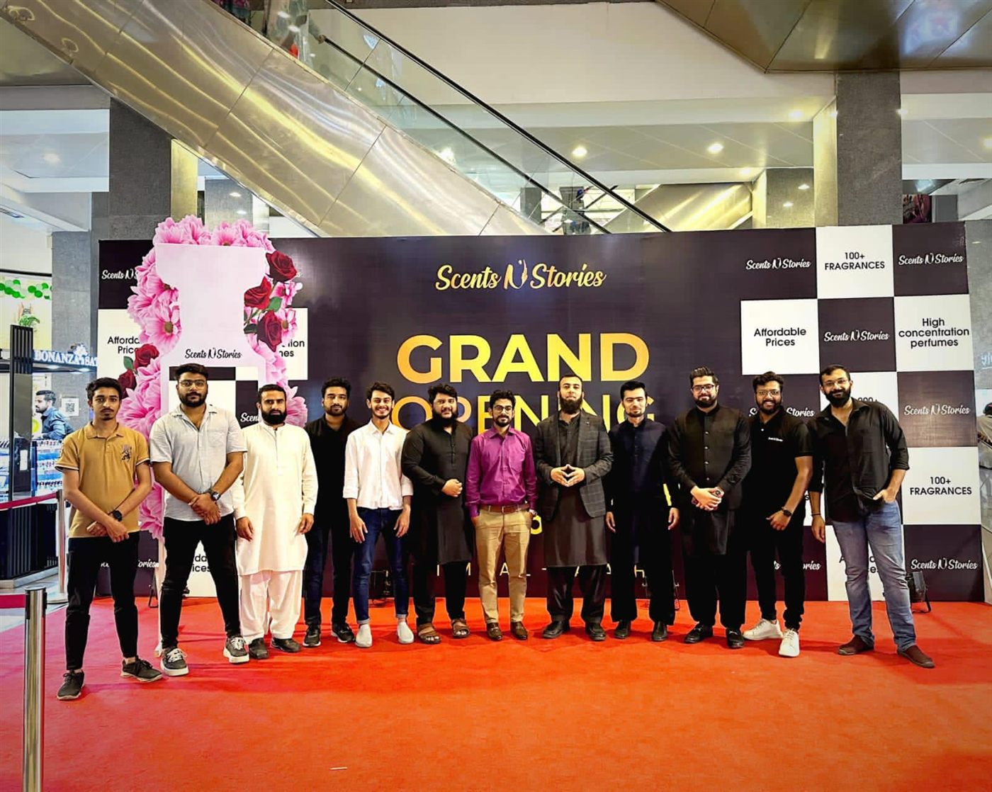 Grand opening, with the team